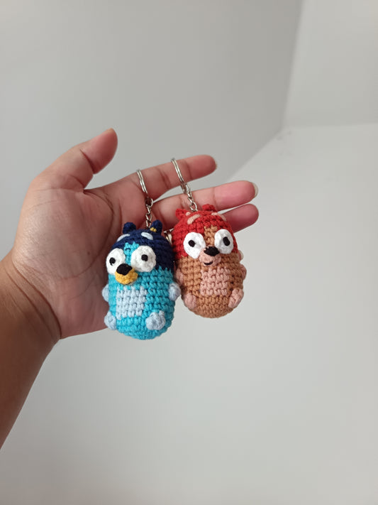 Bluey and Bingo keychains